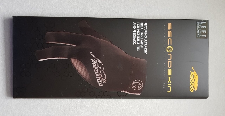 Billard Handschuh Predator Second Skin schwarz gelb S/M